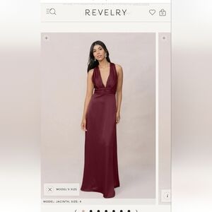 Revelry Dylan Bridesmaids Dress in Cabernet Satin